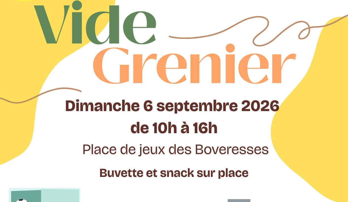 Affiche Vide Grenier Brocante Moderne Illustratif Coloré – 1